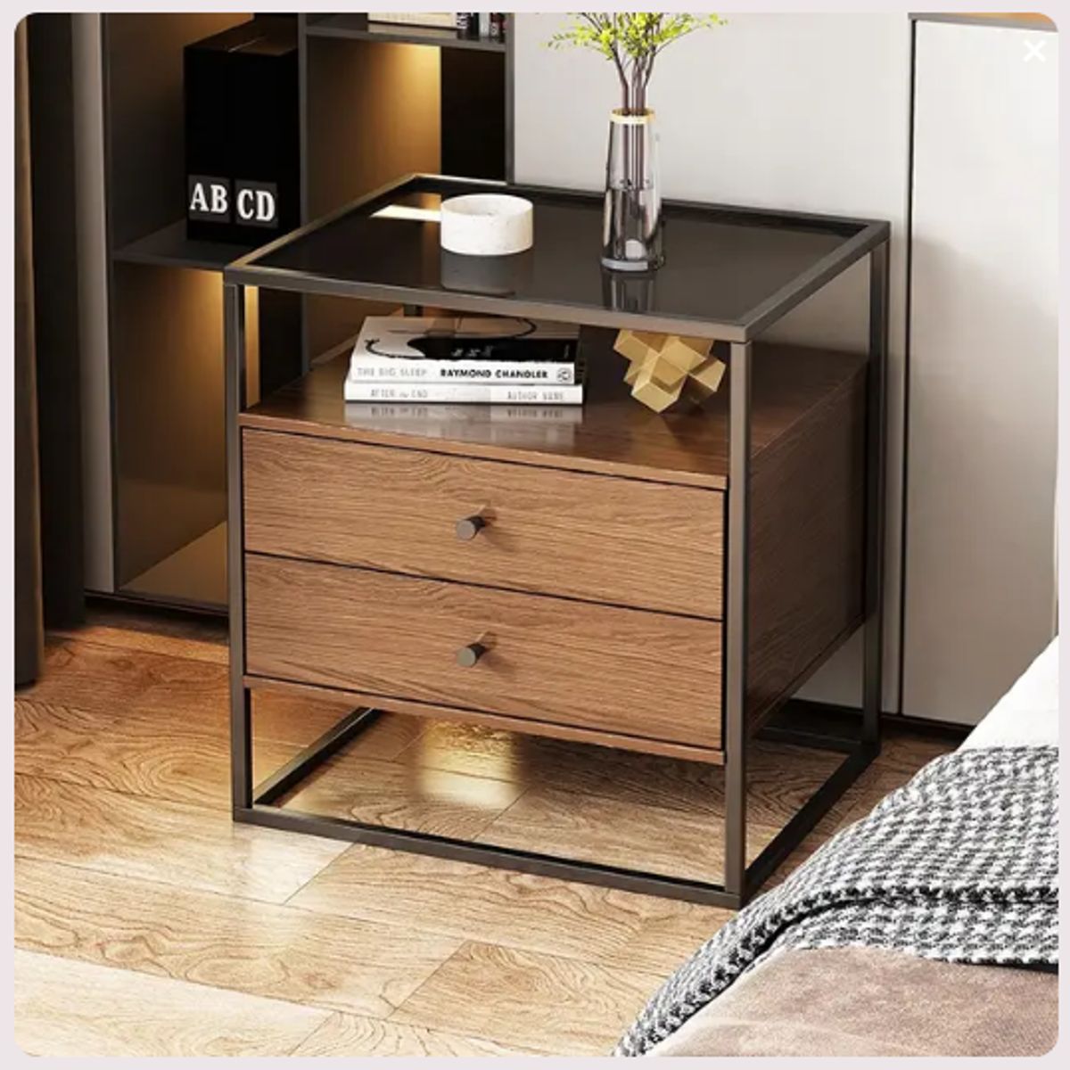 NACION MUEBLES - VELADOR NACION MUEBLES PABLO MODERNO COLOR MARRON