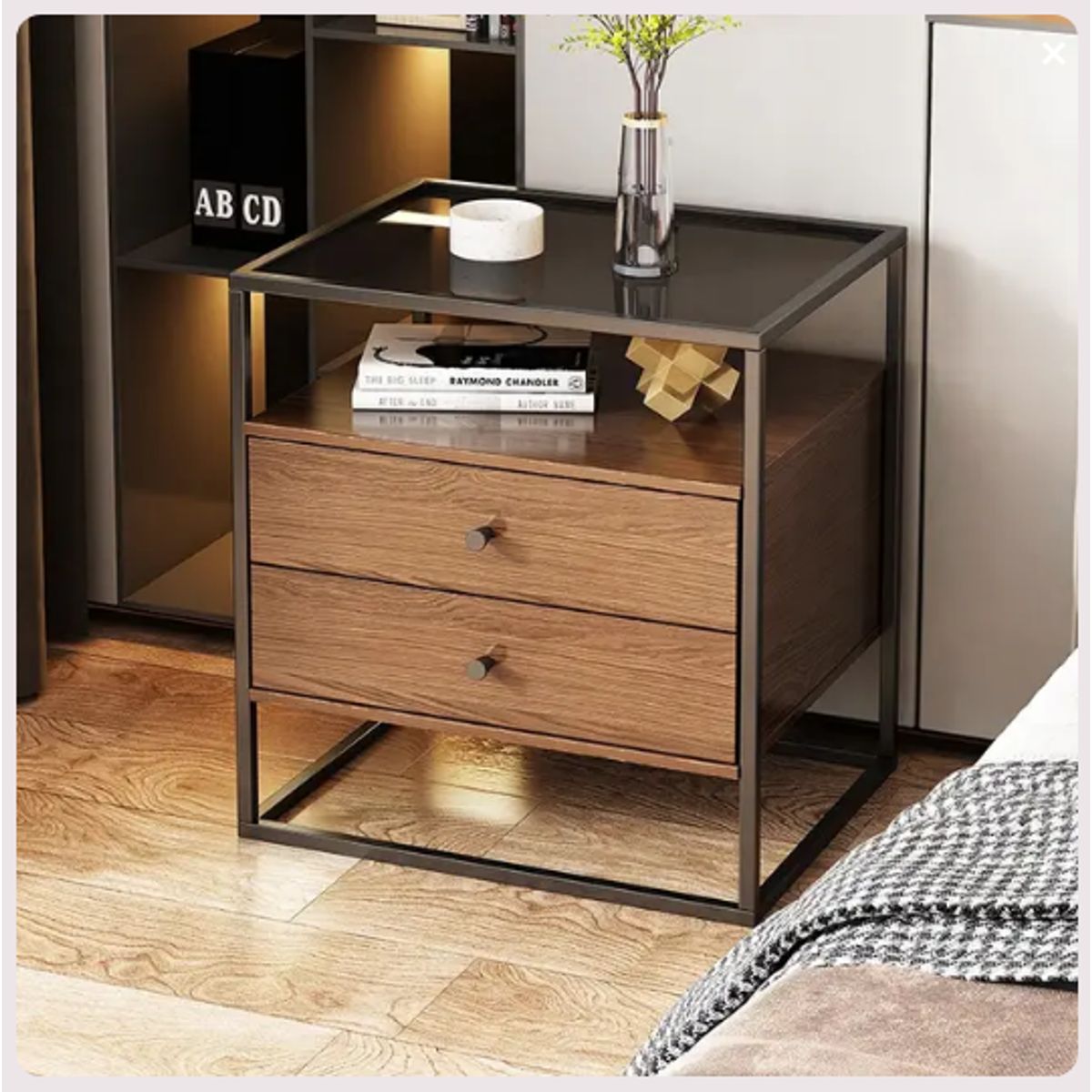 NACION MUEBLES - VELADOR NACION MUEBLES PABLO MODERNO COLOR MARRON