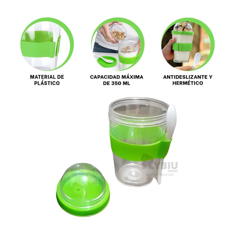 RYBIU IMPORT - Taza Minimialista 350ML Verde Limon Y+Gift Stickers