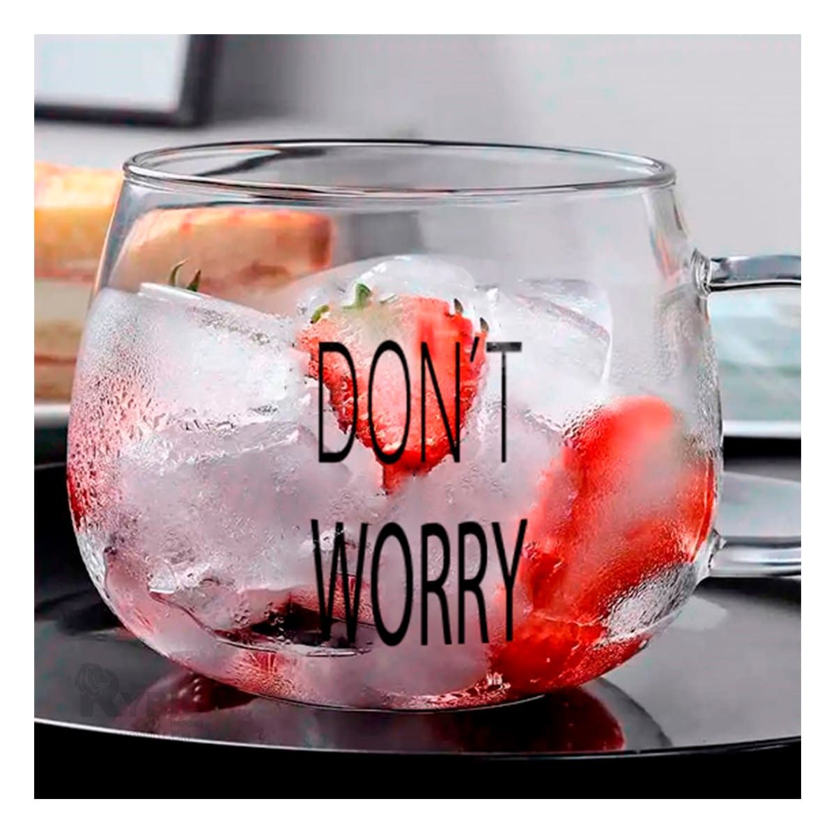 GENERICO - Tazon Elegante Don´t Worry en Transparente Y+Gift MiniAgenda