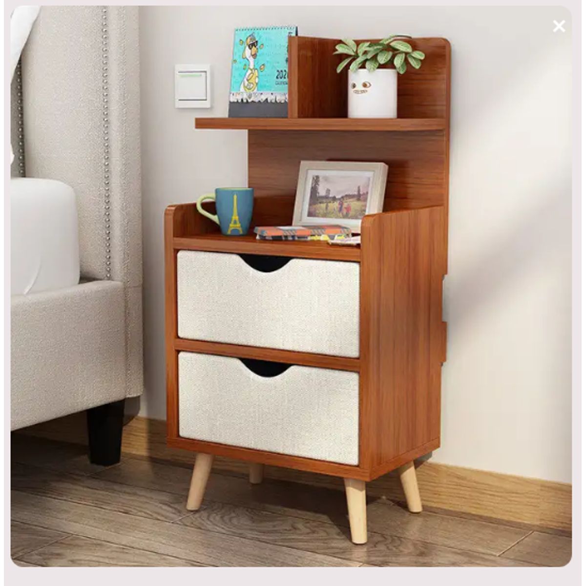 NACION MUEBLES - VELADOR NACION MUEBLES ADRIAN MODERNO COLOR MARRON