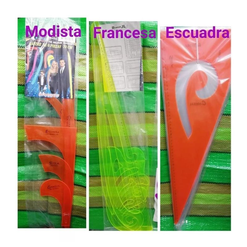 GENERICO - Kit De Reglas Para Modistería Francesa En Acrílico A Escala