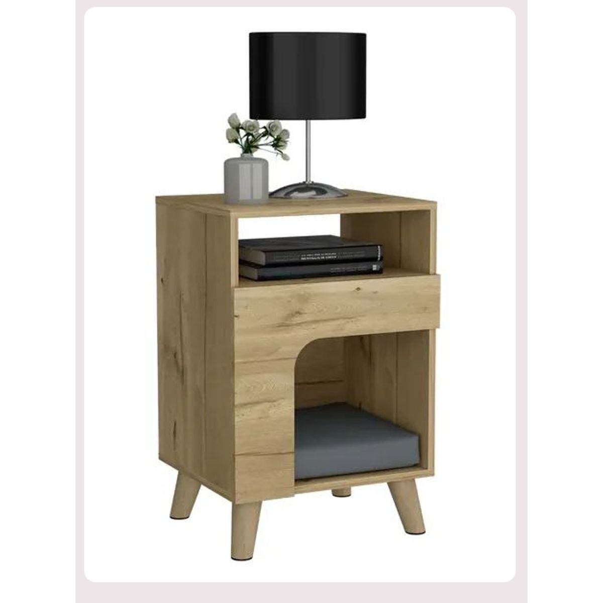 NACION MUEBLES - VELADOR NACION MUEBLES HASSAEL COLOR BEIGE