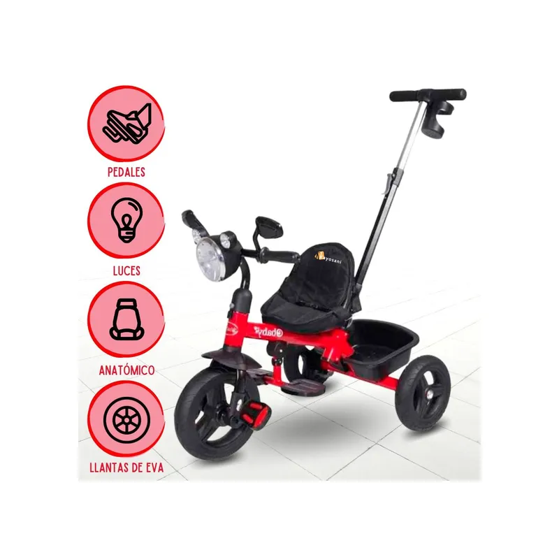 EBABY - Triciclo Guiador Ebaby Brose RED