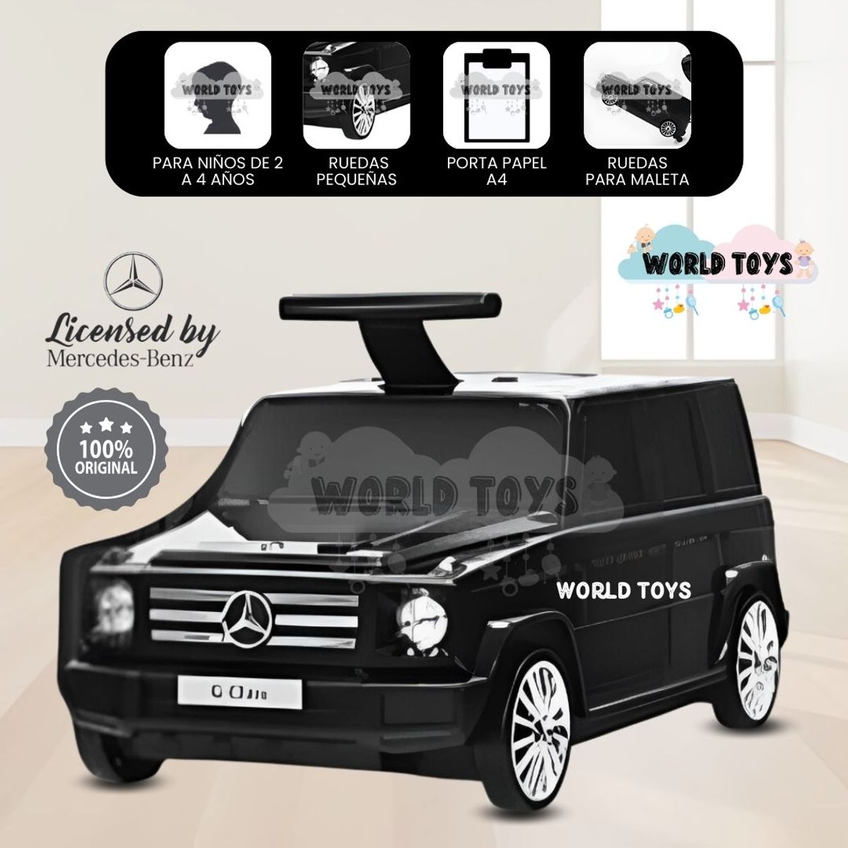 MERCEDES - Correpasillo de arrastre Maleta Buggie «BUGGIE BAG» Black