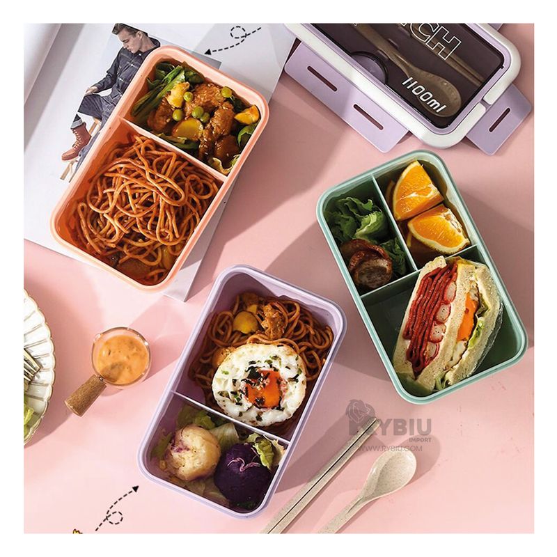 RYBIU IMPORT - Taper Eficiente de Comida en Color Morado Y+Regalo Agendita