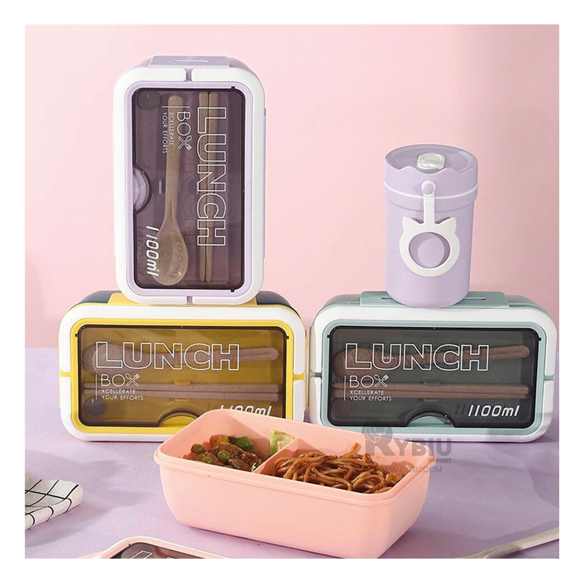 RYBIU IMPORT - Taper para Loncheras Color Morado Y+Regalo Stickers