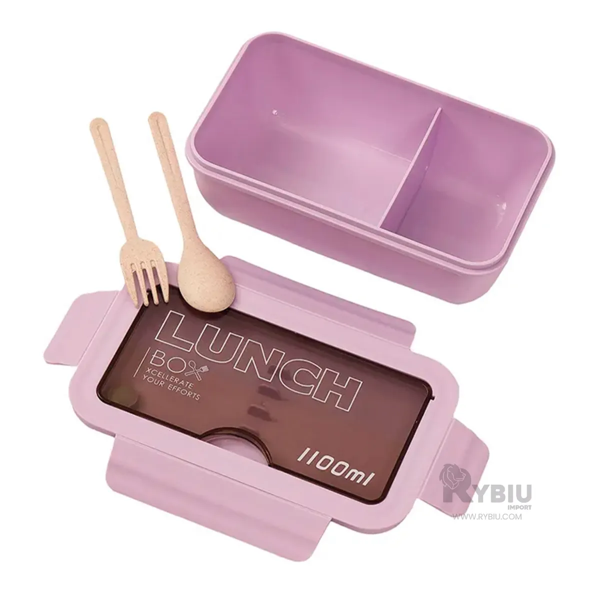 RYBIU IMPORT - Envase Versatil para Almuerzos en Morado Y+Gift MiniAgenda