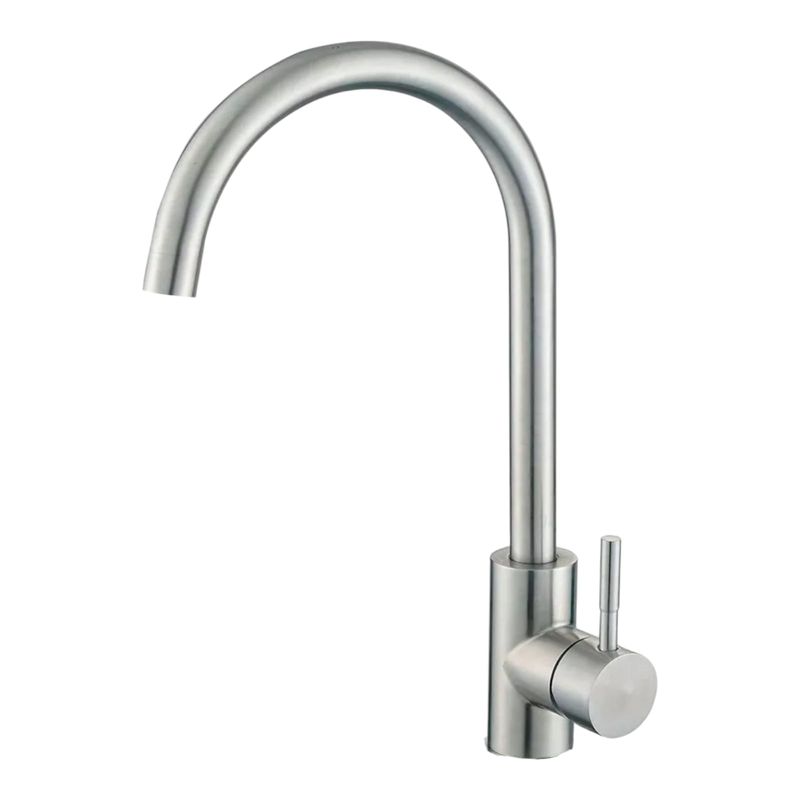 GENERICO - Grifo Mezcladora Monomando cuello Cisne Acero Inoxidable SS304