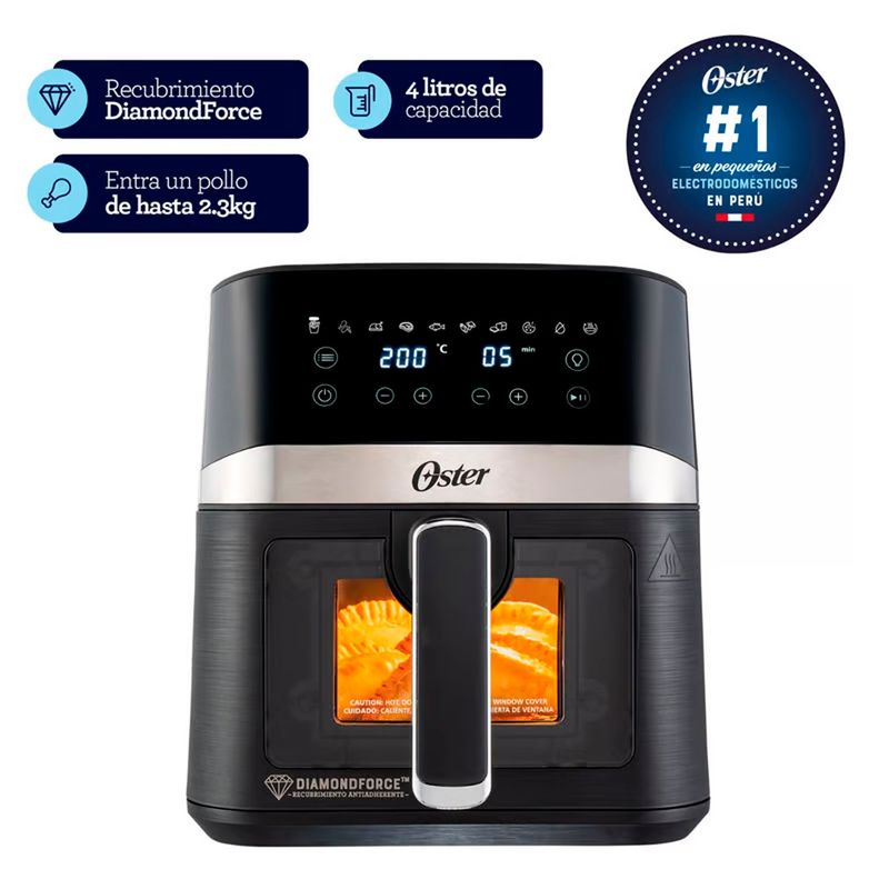 OSTER - FREIDORA DE AIRE DIGITAL OSTER 4L CON 10 PROGRAMAS CKSTAF40WDDF