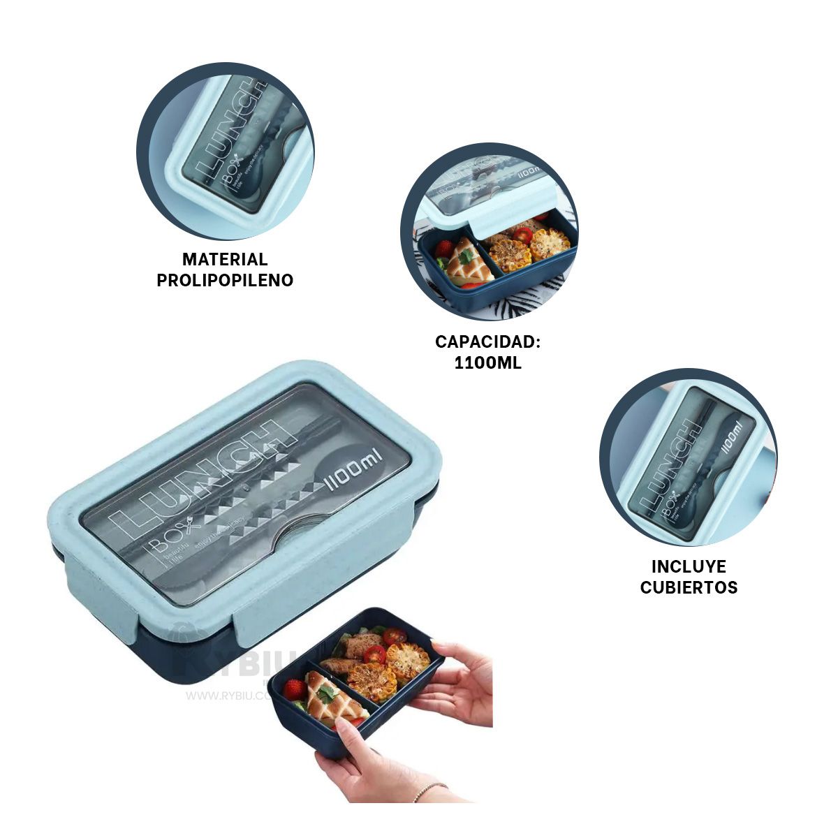 RYBIU IMPORT - Envase Liviano Color Azul Y+Regalo Stickers