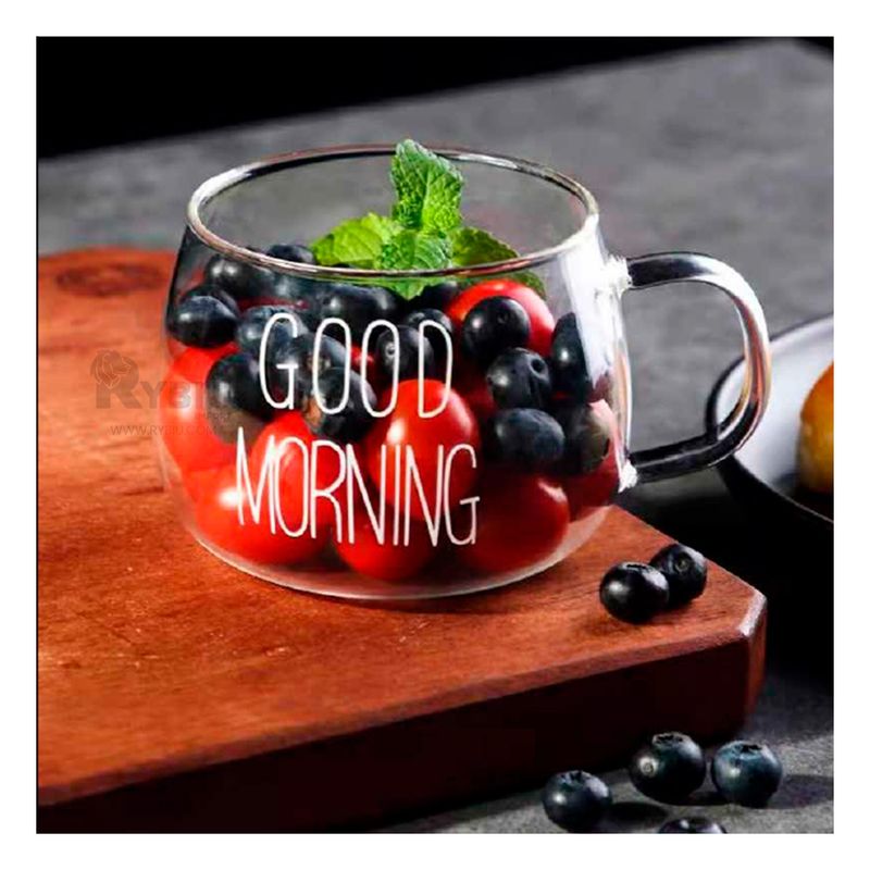 GENERICO - Tazon Ergonomico para Cafe Good Morning Y+Gift Stickers