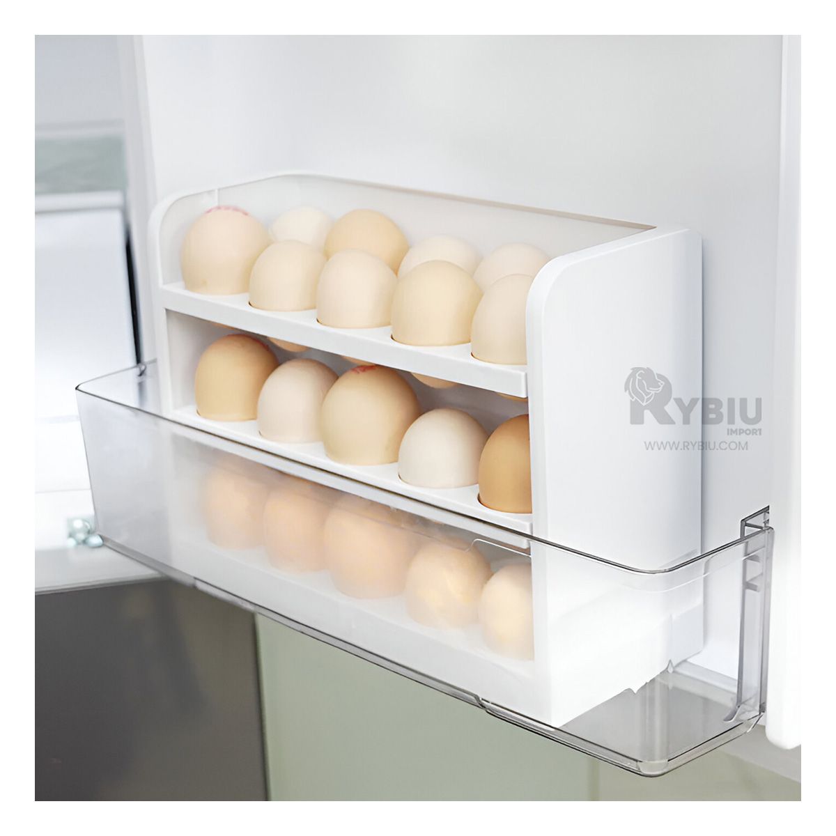 RYBIU IMPORT - Portahuevos Practico y Util en Color Blanco