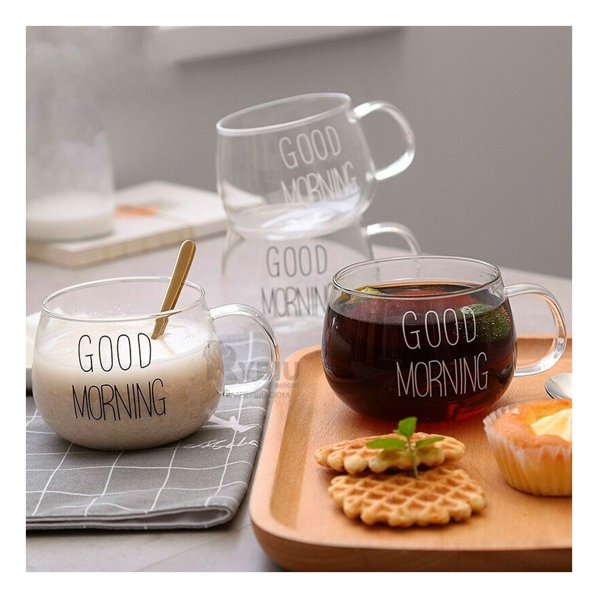 GENERICO - Taza Didactica Util de 350ML Good Morning Y+Papel de Regalo