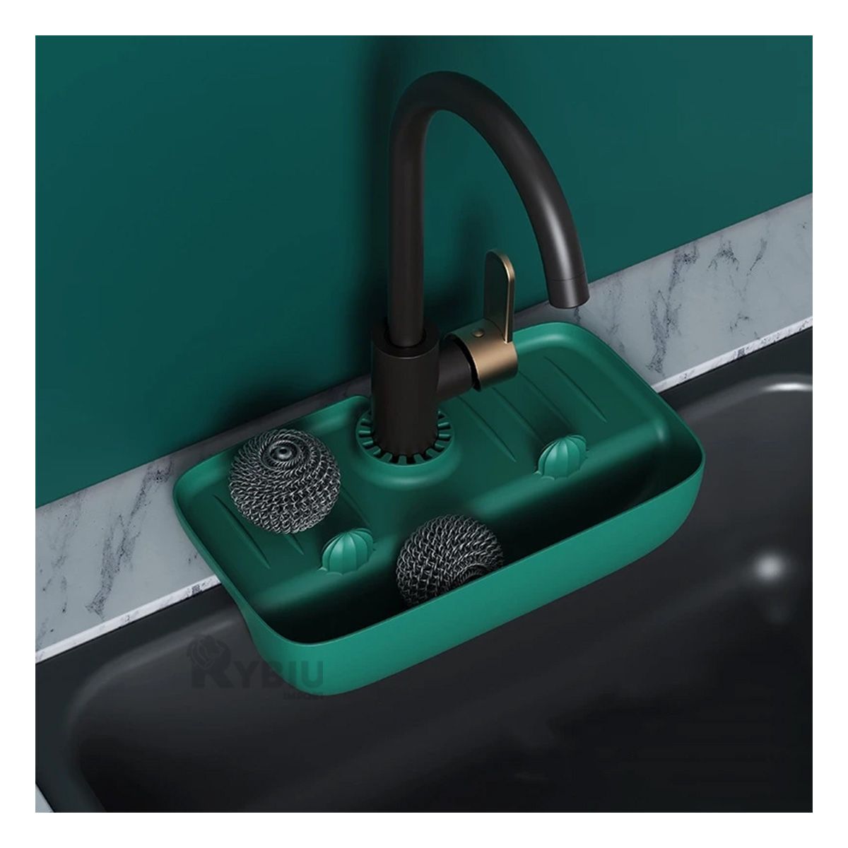 RYBIU IMPORT - Bandeja Ligera en Color Verde Y+Envoltorio de Regalo