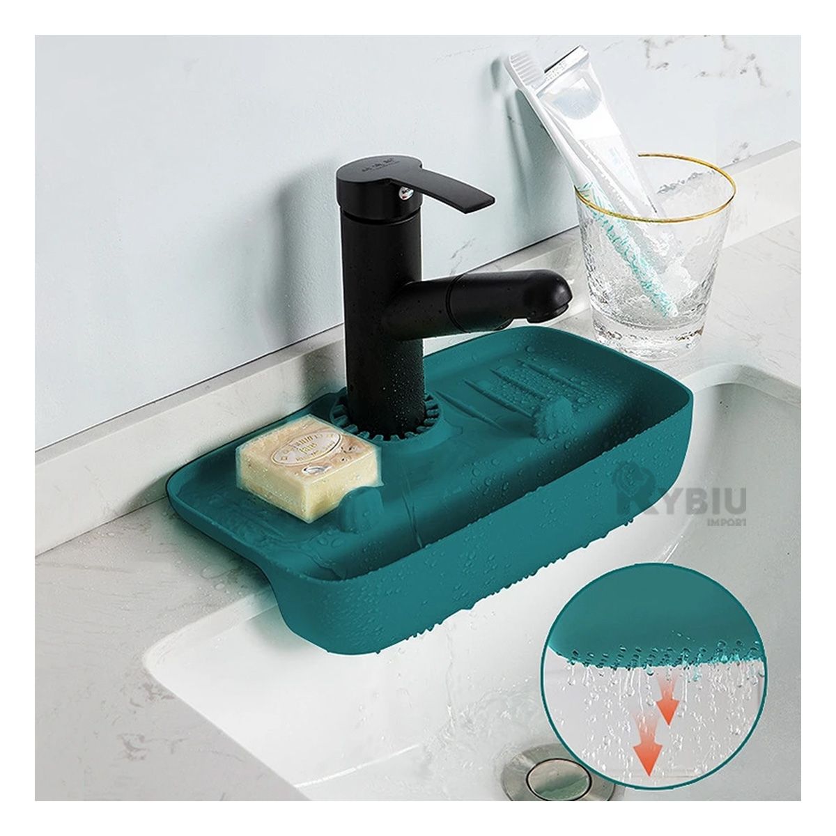 RYBIU IMPORT - Bandeja Sencilla de Colocar en Verde Y+Gift Stickers