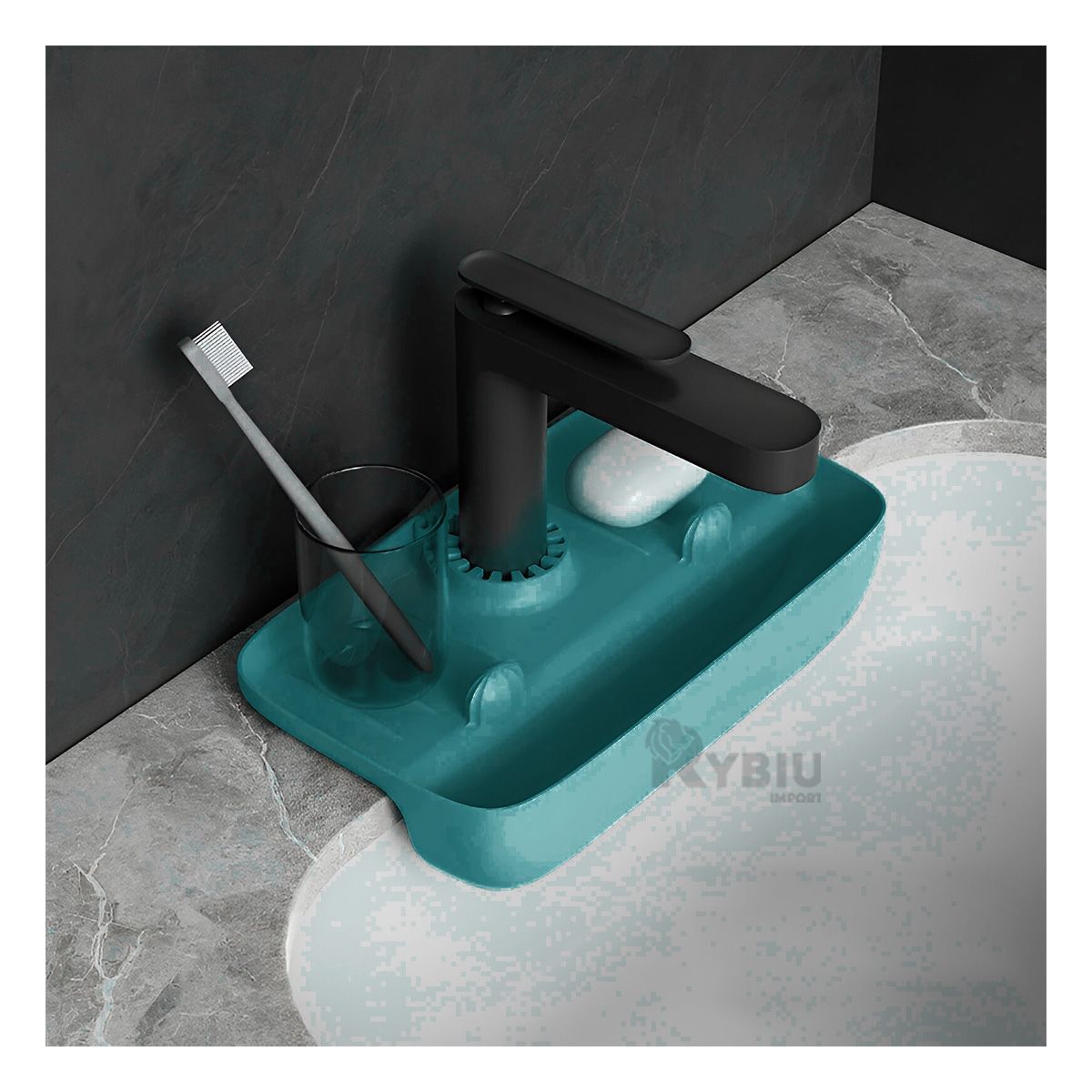 RYBIU IMPORT - Escurreplatos Sintetico en Color Verde Y+Ligas de Regalo