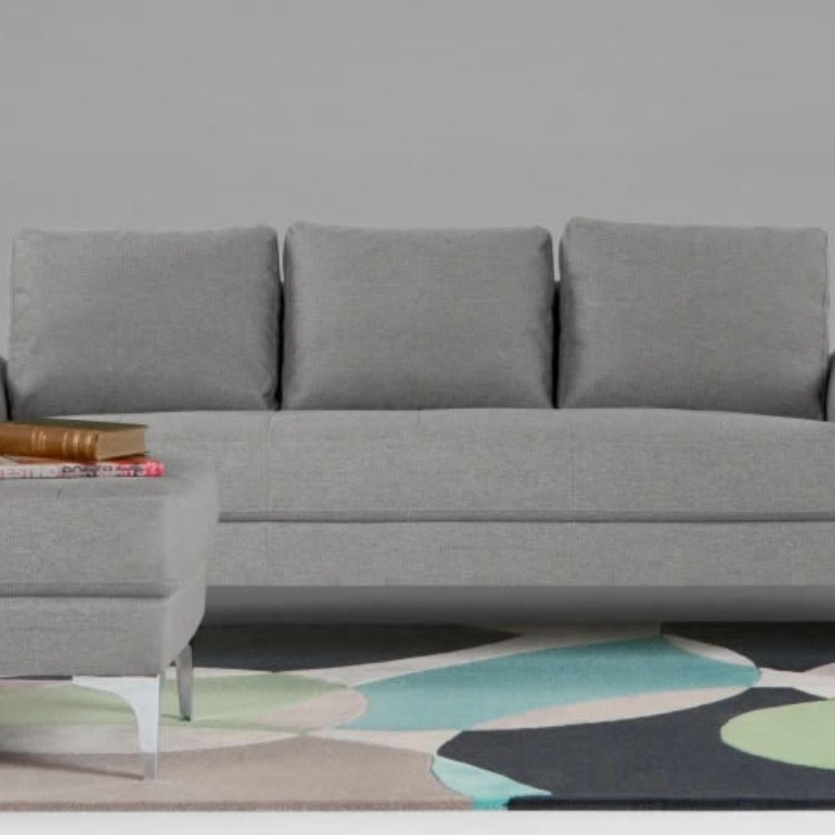 YOLODECORO - Sofá 3 cuerpos Vittorio Gris Perla