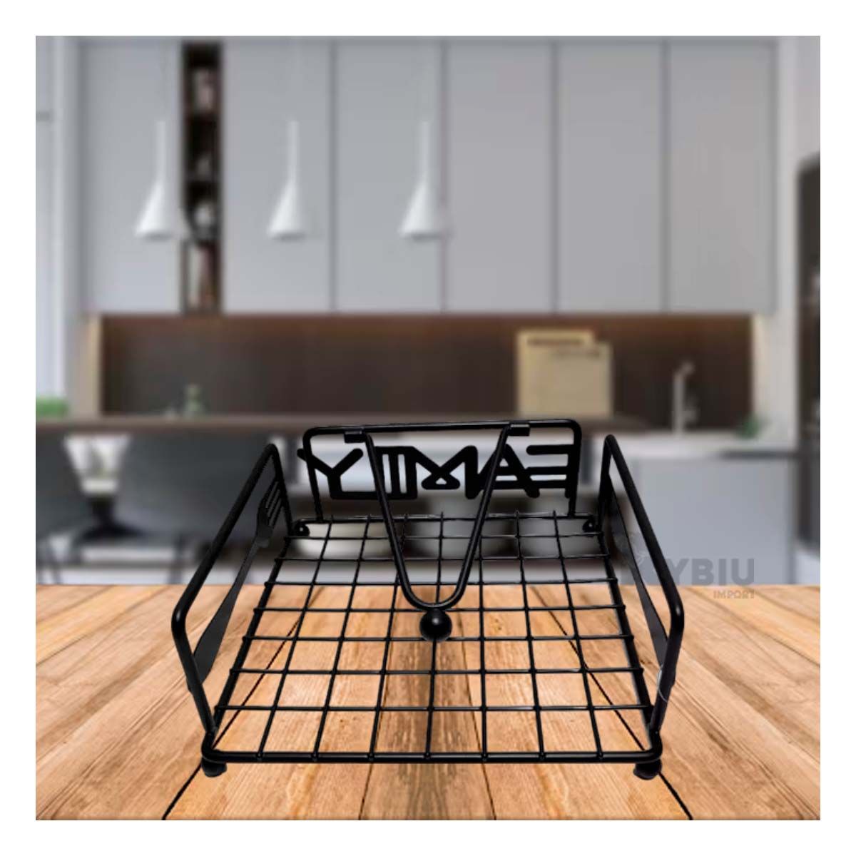 GENERICO - Soporte para Servilletas Funcional Negro Y+Post-it Adhesivos