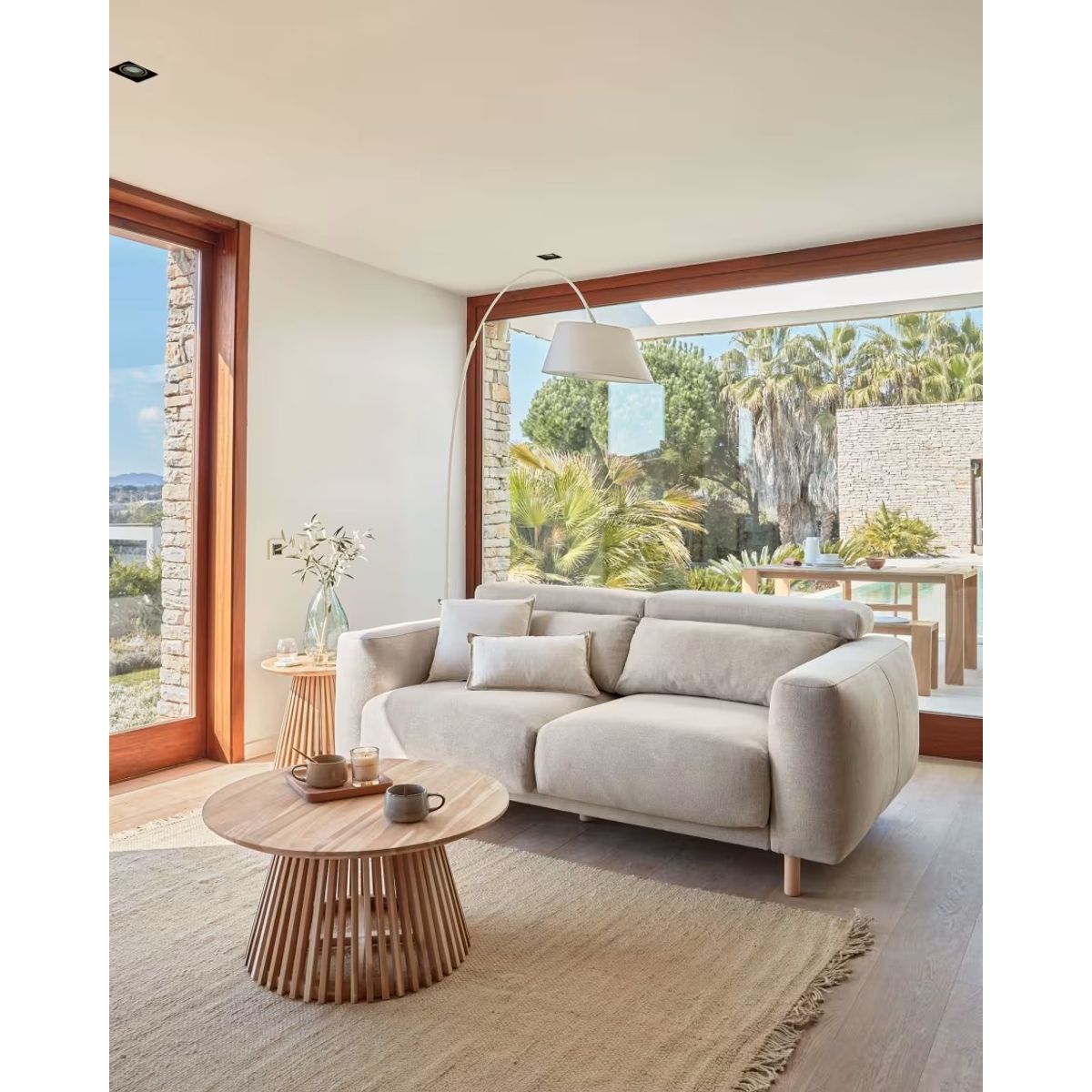 YOLODECORO - Sofá 3 Cuerpos Singa Beige