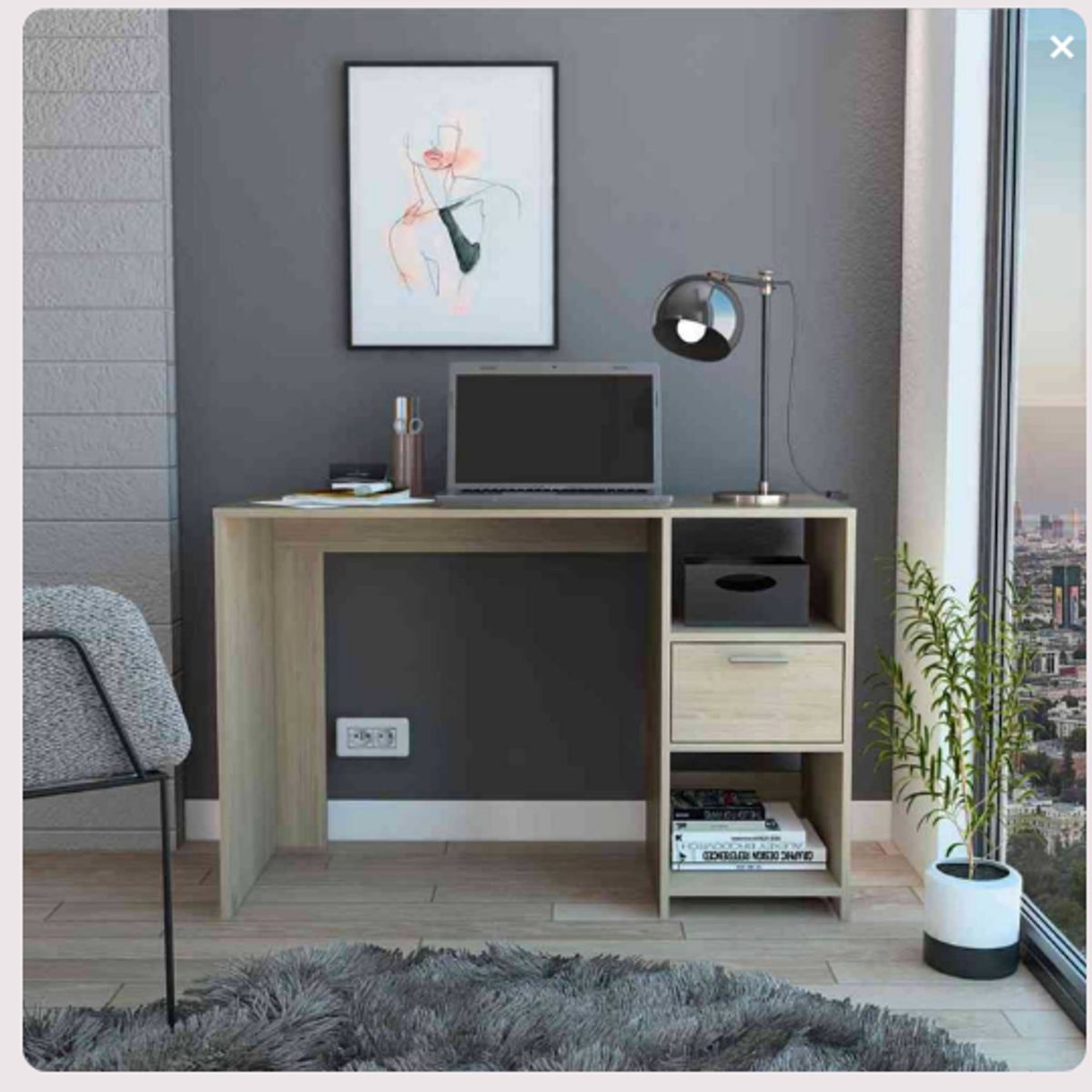 NACION MUEBLES - ESCRITORIO NACION MUEBLES BRYSON COLOR BEIGE