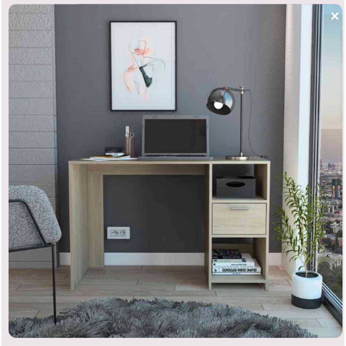 NACION MUEBLES - ESCRITORIO NACION MUEBLES BRYSON COLOR BEIGE