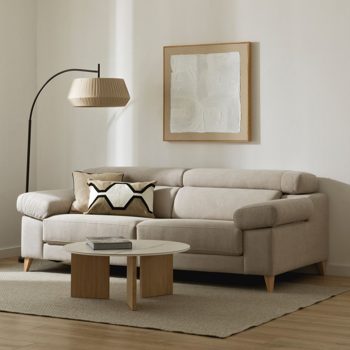 YOLODECORO - Sofá 3 Cuerpos Air Perla