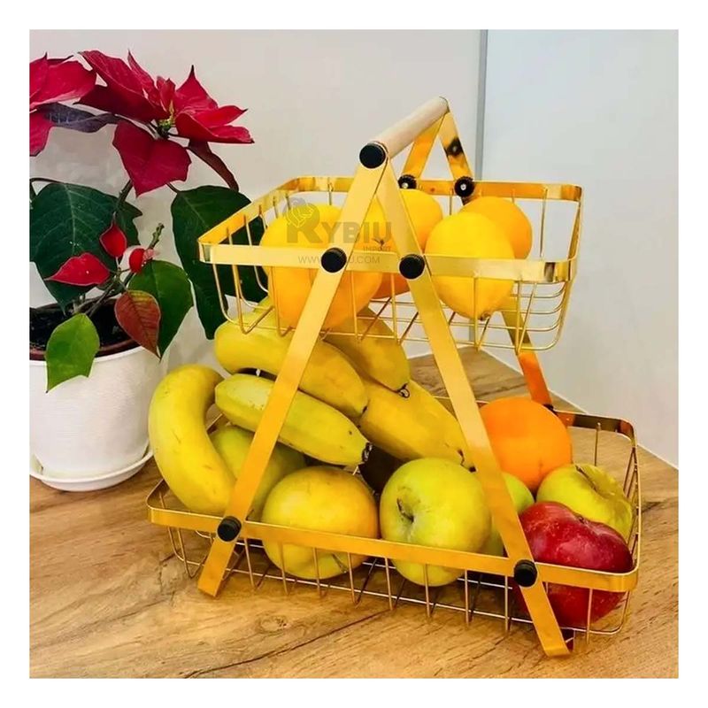 RYBIU IMPORT - Estante Ideal para Frutos en Dorado Y+Envoltorio de Regalo