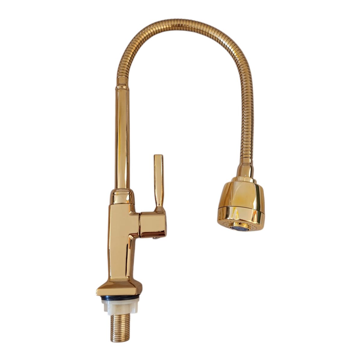 GENERICO - Grifo Monomando Cocina Flexible agua fría pico al mueble DORADO ORO