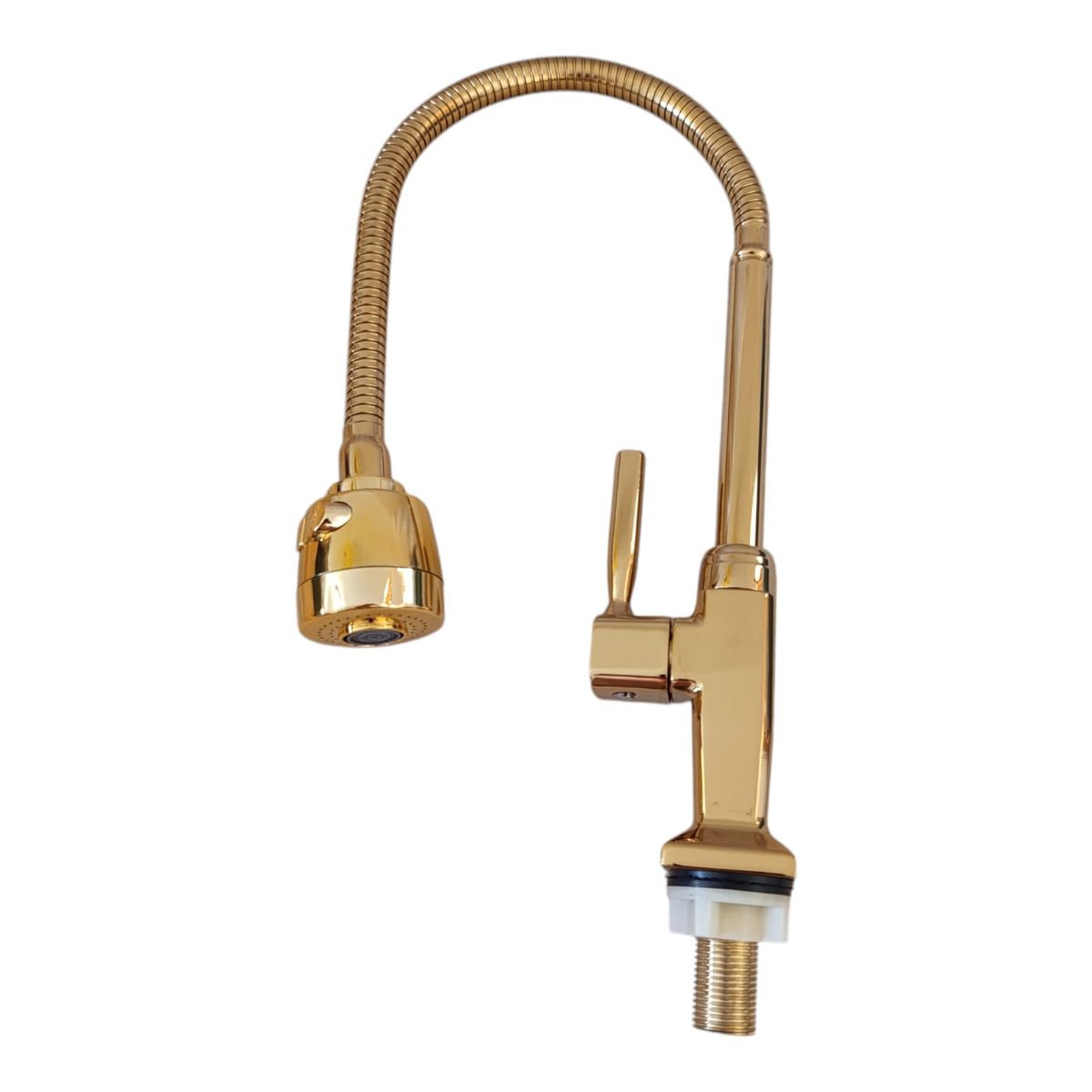GENERICO - Grifo Monomando Cocina Flexible agua fría pico al mueble DORADO ORO