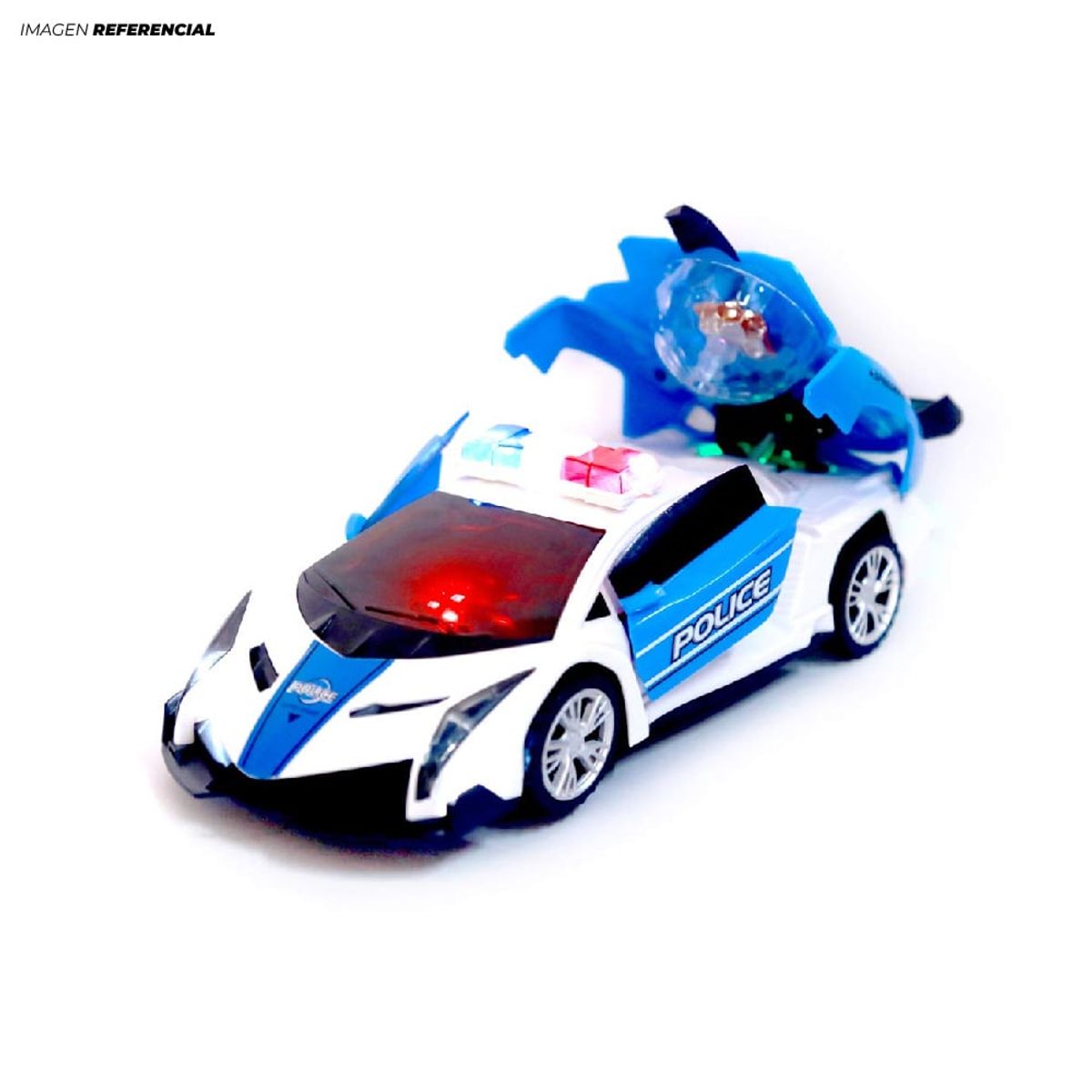 GENERICO - Auto de Policía Divertido con Luces y Sonido