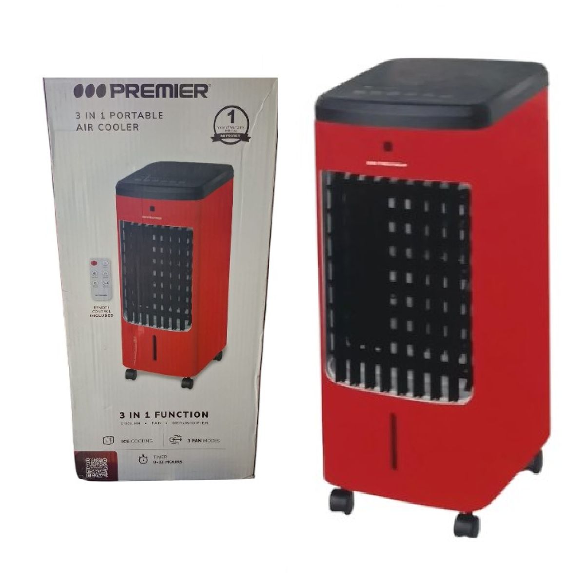 MASTER - Enfriador De Aire Portatil Premier 3 En 1 -Rojo