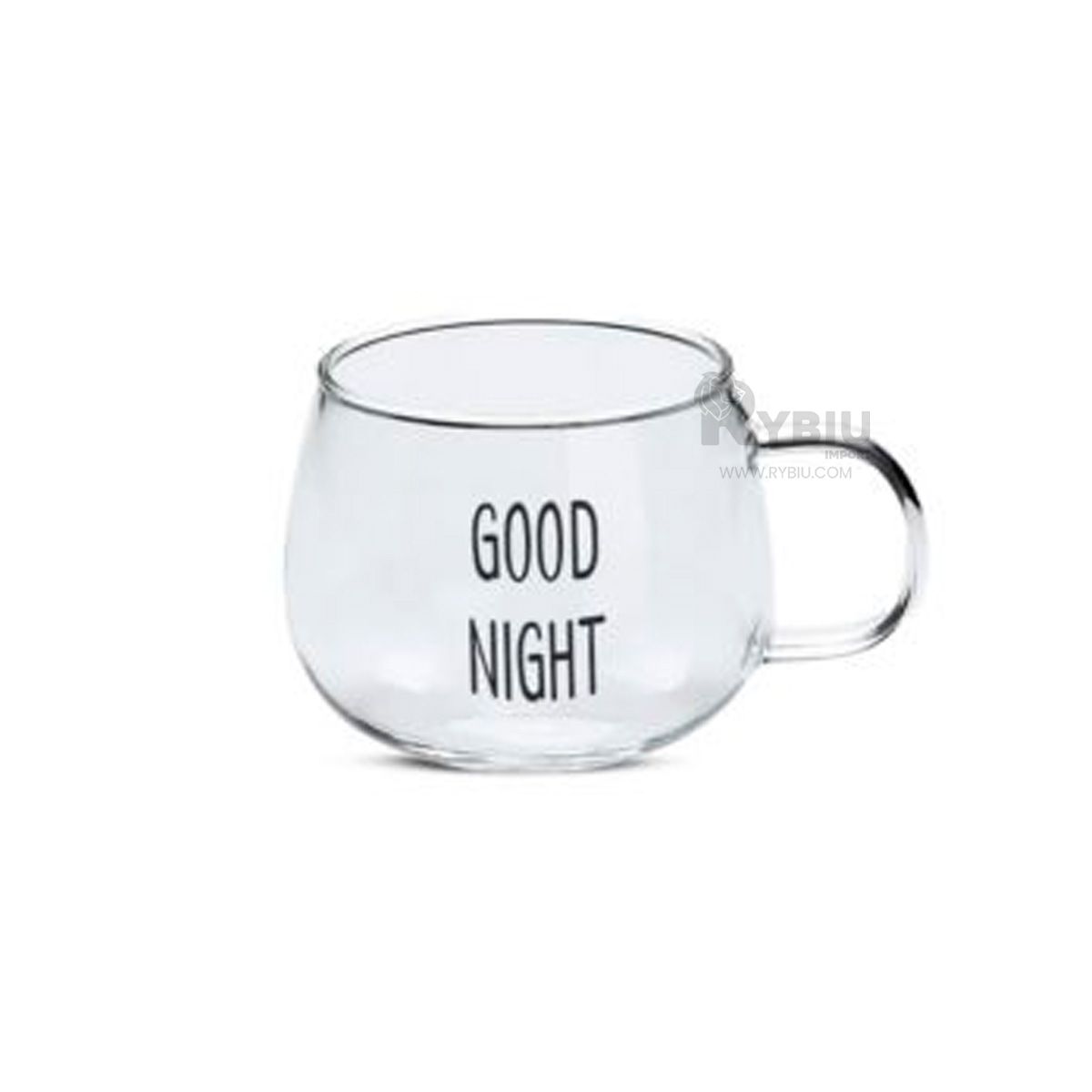 GENERICO - Tazon de Vidrio Dinamico de Good Night Y+Regalo Stickers