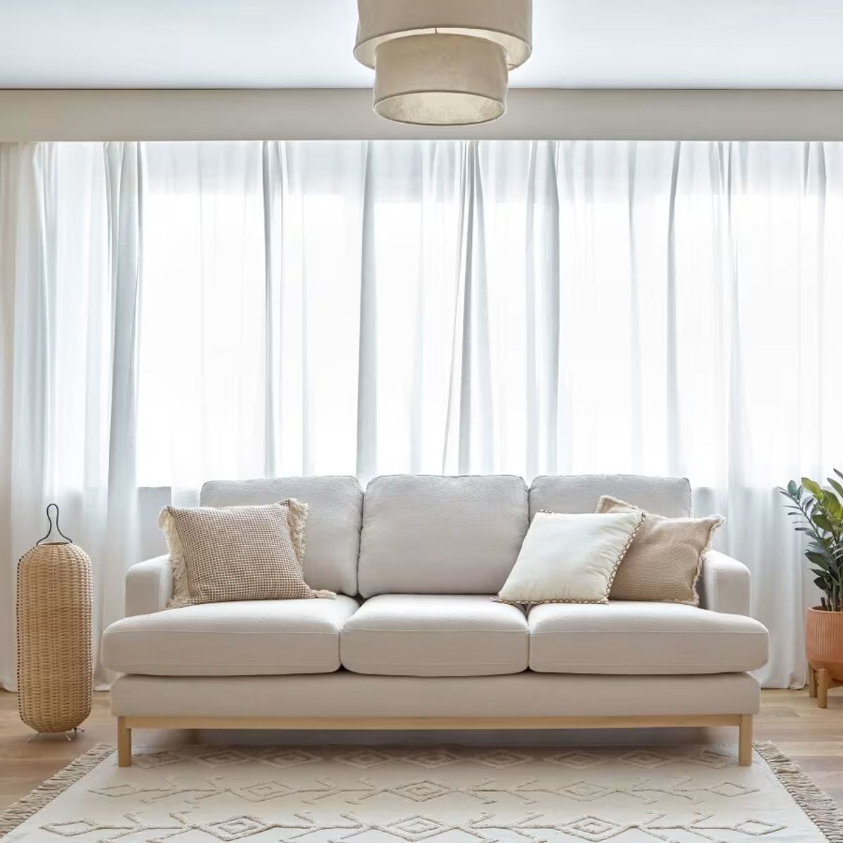 YOLODECORO - Sofá 3 Cuerpos Mihaela Blanco