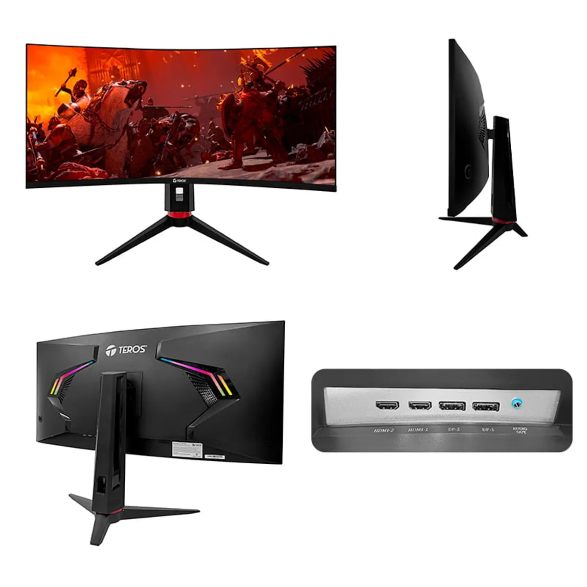 TEROS - Monitor curvo gaming TEROS TE-3411G 34 WQHD VA HDMI DP