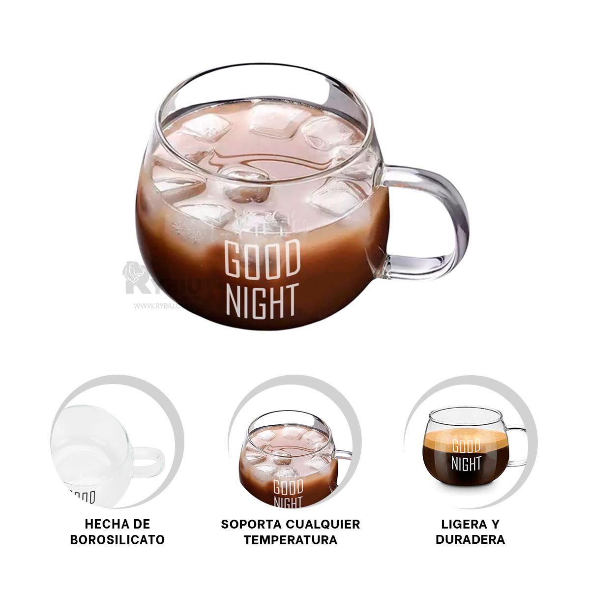 GENERICO - Taza para Restaurante 350ML Good Night Y+Papel de Regalo