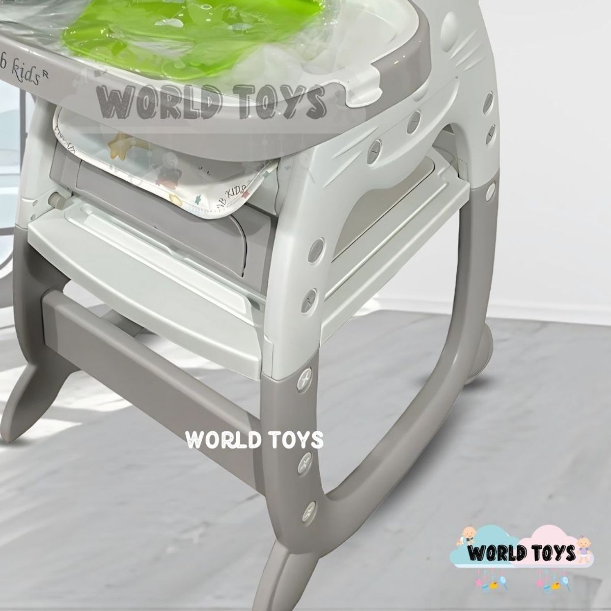 BABY - Silla de Comer 3 en 1 «SMILEY KAT» Green