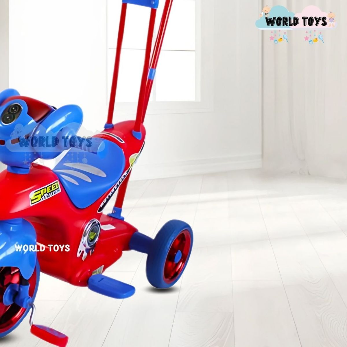 KIDS - Moto a Pedal con Guiador «SPEEDY TRI» Blue