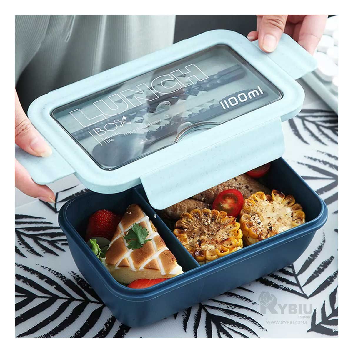 GENERICO - Envase Versatil para Almuerzos en Azul Y+Gift MiniAgenda