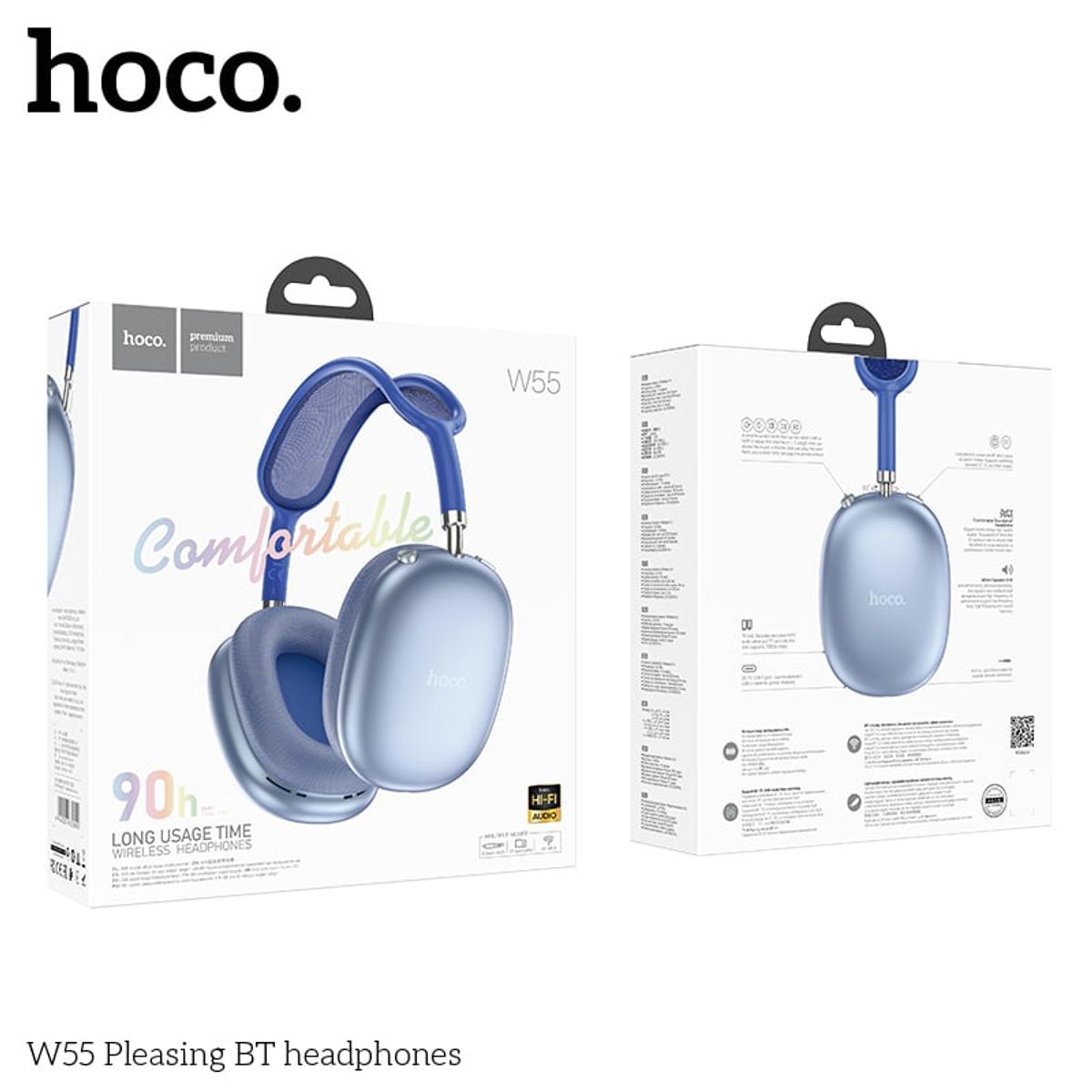 HOCO - Audífonos Hoco Over-ear W55 Bluetooth - Azul