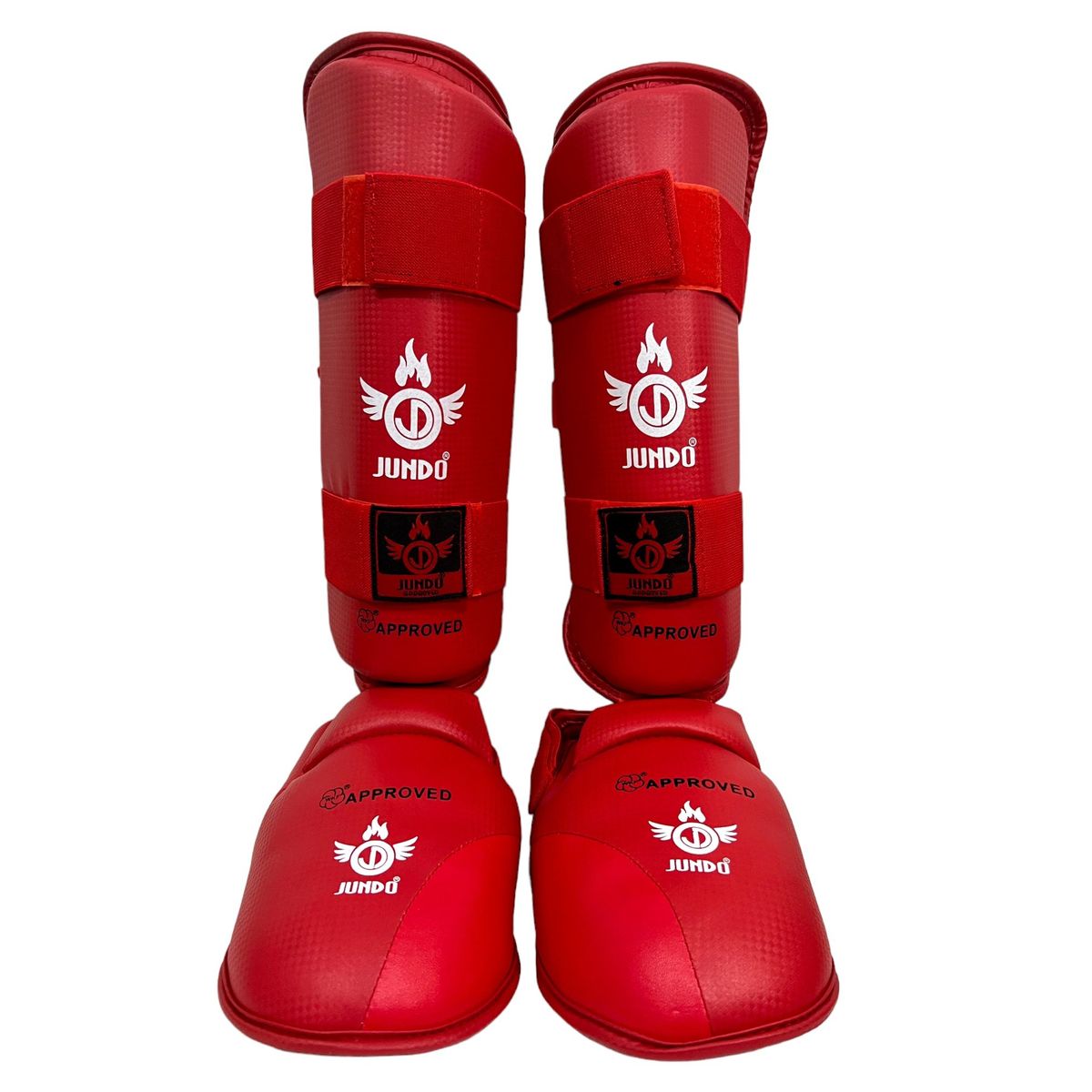 GENERICO - Canillera con empeinera de Karate WKF Jundo -  ROJO Talla XS