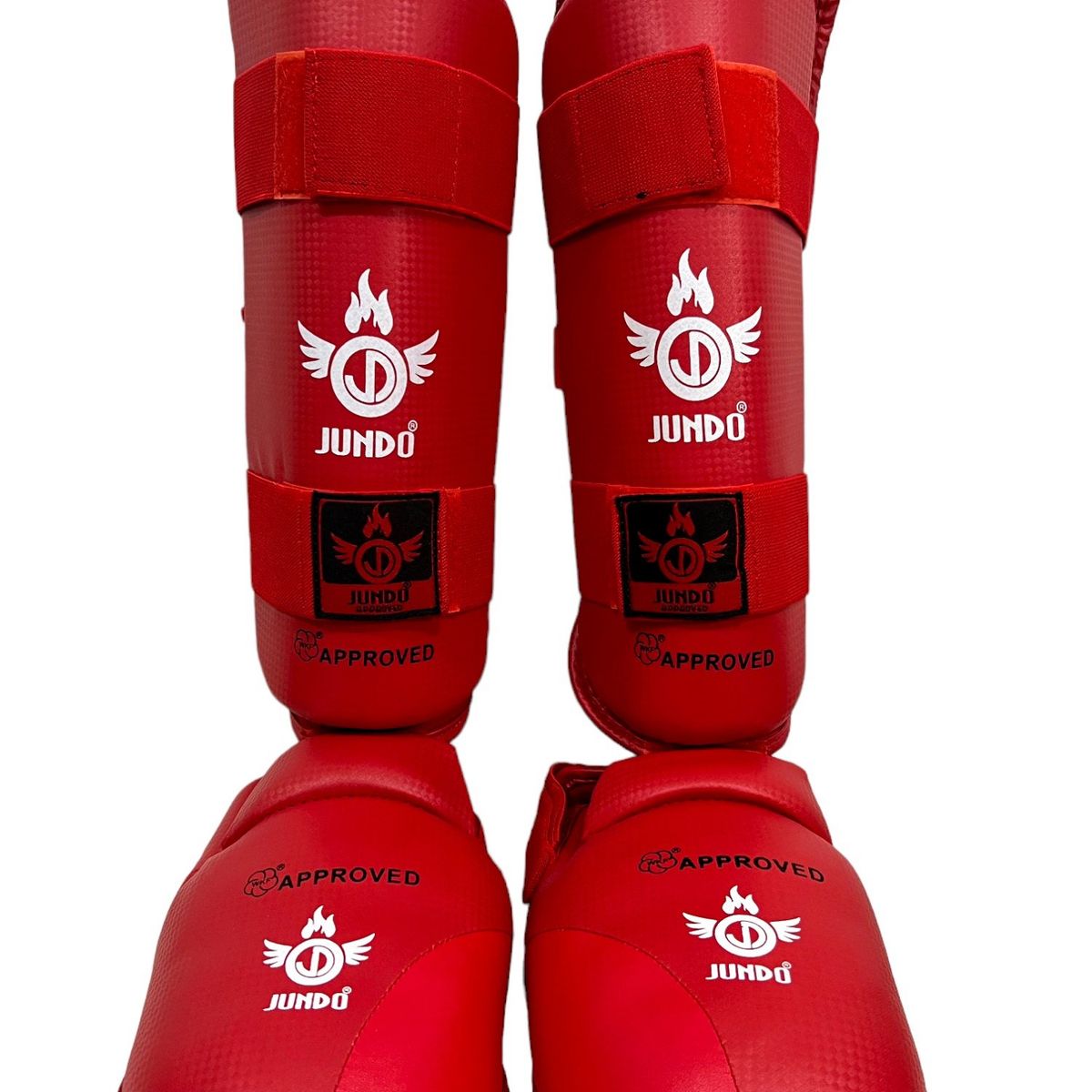 GENERICO - Canillera con empeinera de Karate WKF Jundo -  ROJO Talla L