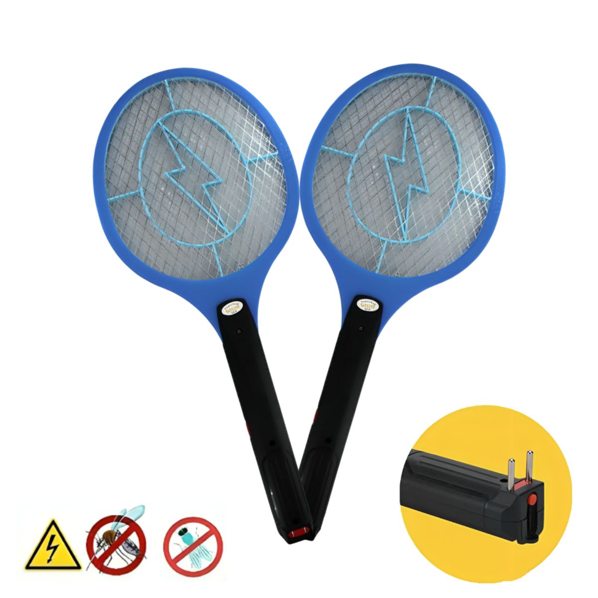GENERICO - Pack x2 Raquetas eléctricas 50cm matamoscas y recargable