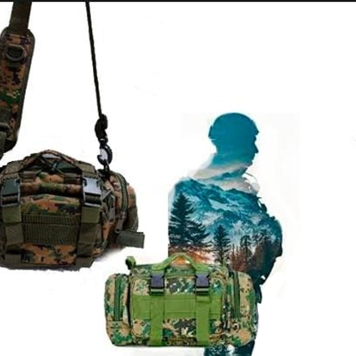 GENERICO - Canguro Tactico Militar Camping Trekking Amplio Calidad