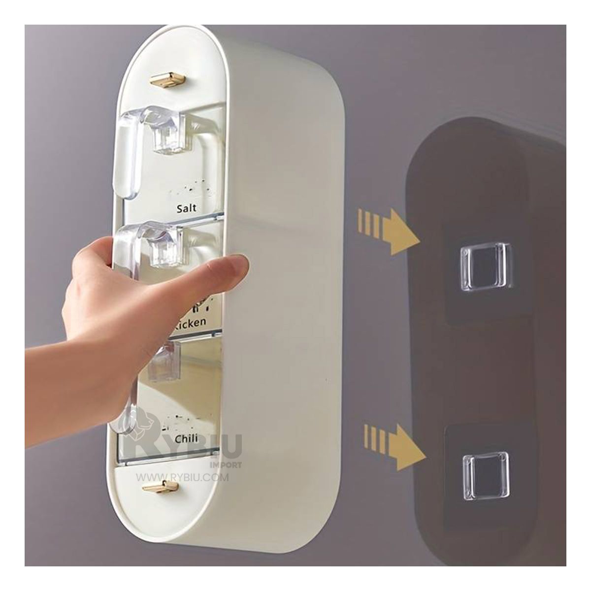 GENERICO - Porta Comino y Pimienta en Blanco Y+Regalo Ligas para Peinar