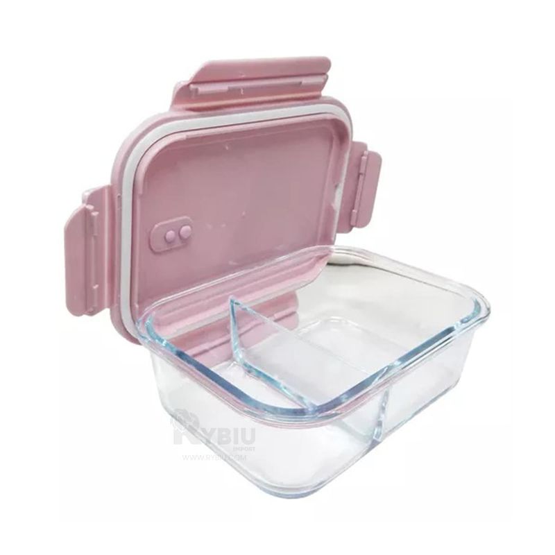 GENERICO - Recipiente Compacto con Tapa Rosado Y+Gift MiniAgenda