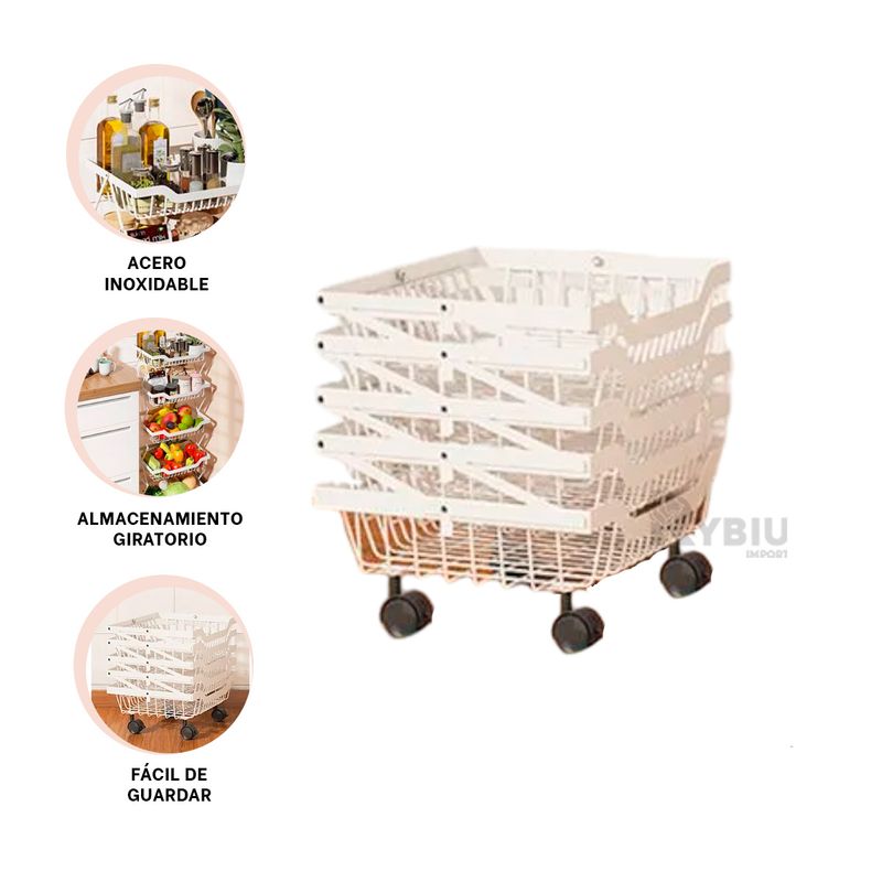 GENERICO - Estante Moderno de 5 Pisos Blanco Y+Banderitas Adhesivas