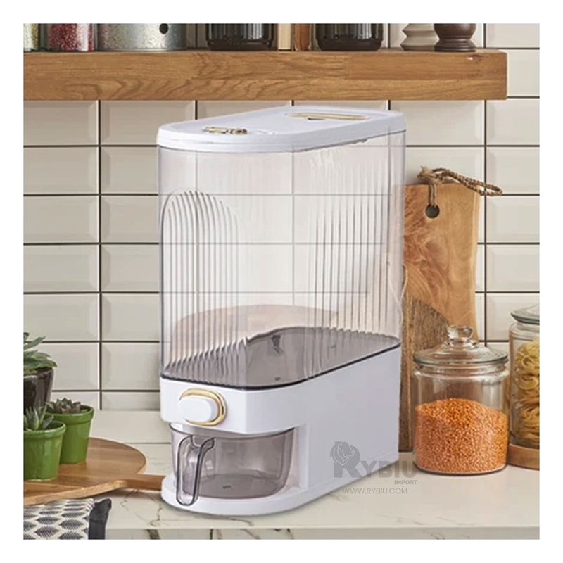 RYBIU IMPORT - Dispensador Practico de Arroz en Blanco Y+Regalo Agendita