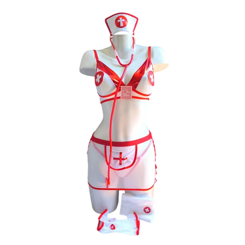 GENERICO - DISFRAZ DE ENFERMERA LENCERIA SEXY PORTALIGAS