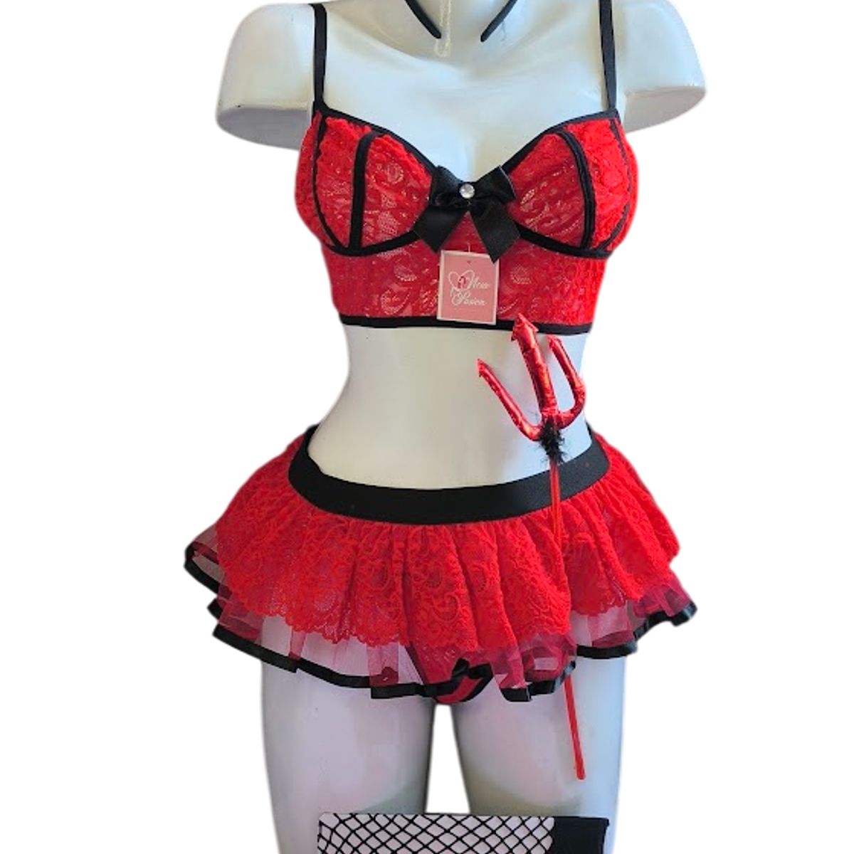 GENERICO - DISFRAZ DE DIABLITA LENCERIA SEXY DIABLA